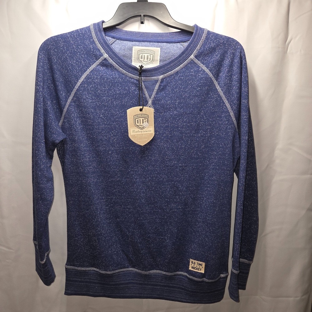 NWT Old Time Hockey Newberry Women's Raglan Long Sleeve Blue Shirt L Athleisure